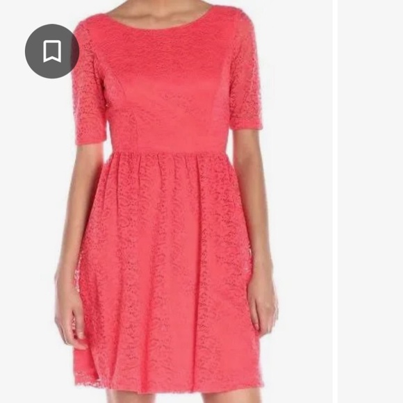 NWT Jessica Simpson orange lace overlay dress size 8